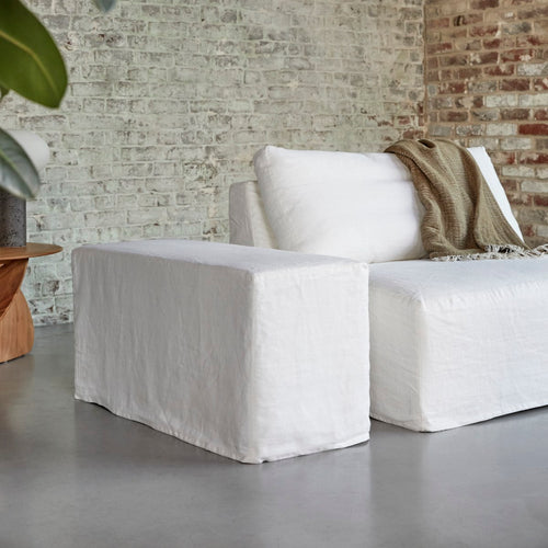 Tikamoon Modulaire fauteuil in wit linnen - Wit
