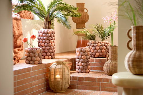 Light & Living vaas SEA URCHIN - Ø40x23.5cm - rood - vtwonen shop