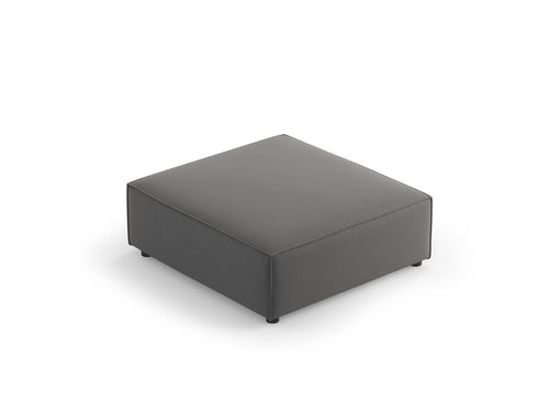 Cosmopolitan Design Poef Arendal flueel, cement - 80x102x40cm