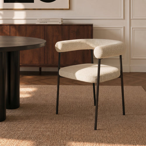 Premium Interiors - Set van 2 stoelen LOU - getextureerd fluweel crème 64cm