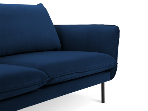 Cosmopolitan Design Bank Vienna 3-zits, flueel, koningsblauw - 92x200x95cm