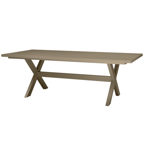 WOOOD picknicktafel tuin Delta - Aluminium - Groen/Zand - 75x220x105 - vtwonen shop