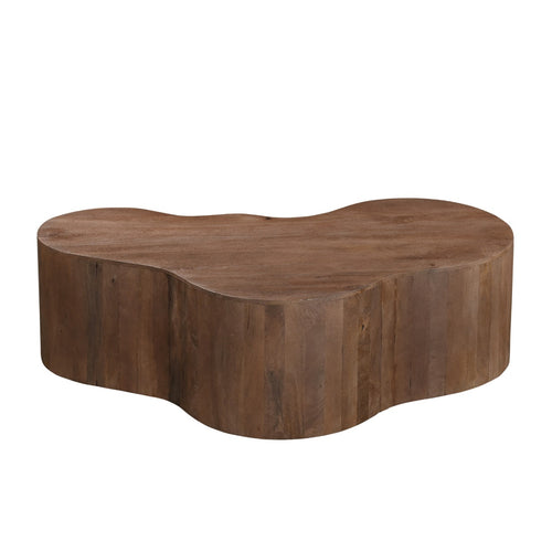 Giga Meubel Salontafel Moos - Organisch - Donkerbruin - 129cm - vtwonen shop