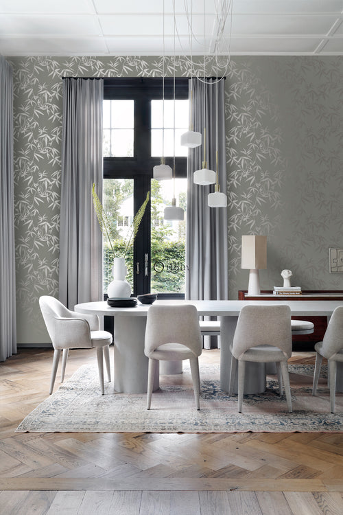 Origin Wallcoverings behang bamboe bladeren warm grijs - 0,53 x 10,05 m - 347739 - vtwonen shop