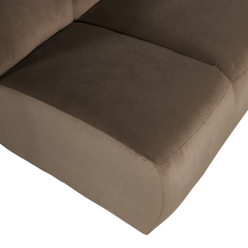 WOOOD 1,5-zits bank arm rechts Mojo - Velvet - Taupe - 74x164x97
