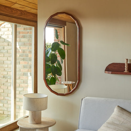 Tikamoon Decoratieve spiegel in massief palissander 120x56 cm - Bruin - vtwonen shop