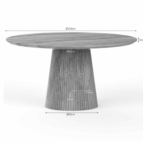 Starfurn  eettafel Lana - taupe - 150x150x76cm