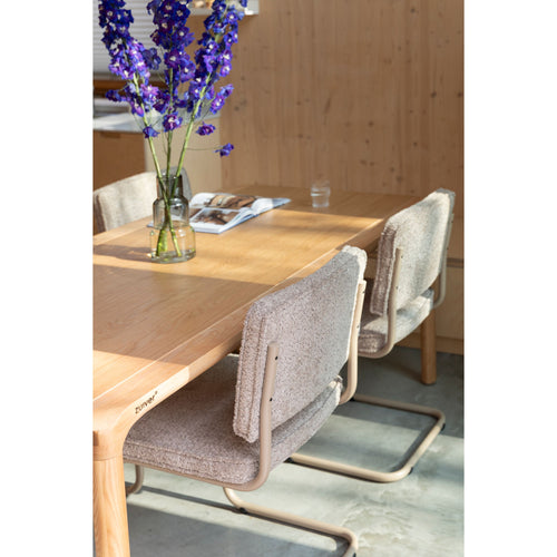 Zuiver Ridge Soft Eetkamerstoelen  Beige - Set van 2