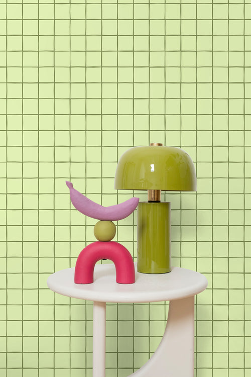 ESTAhome behang geblokt motief groen - 50 x 900 cm - 131592 - vtwonen shop