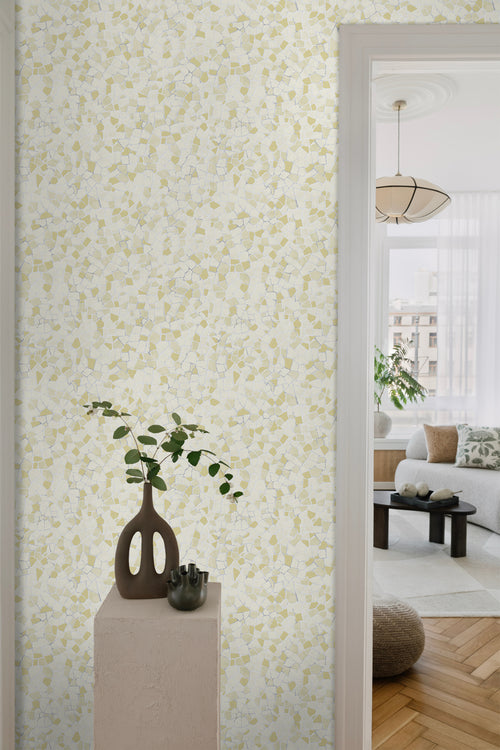 Sanders & Sanders behang mozaiek tegels geel - 53 cm x 10 m - 640014