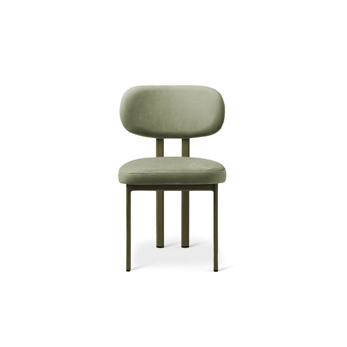 Set van 2 fluwelen stoelen Sam flueel groente - 52x51x82cm