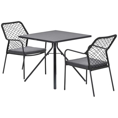 Garden Impressions tuinset Ross - Rimini - zwart - 80x80 cm - 3-delig