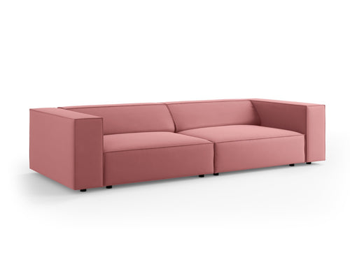 Cosmopolitan Design Bank Arendal 4-zits, flueel, zalm - 102x244x70cm