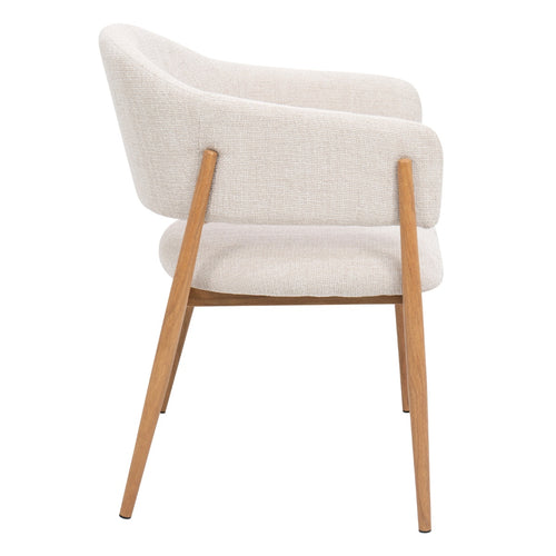 DÉJA Living Eetkamerstoel Dénia - Beige/Naturel - Zithoogte 48cm - Set van 2 - vtwonen shop