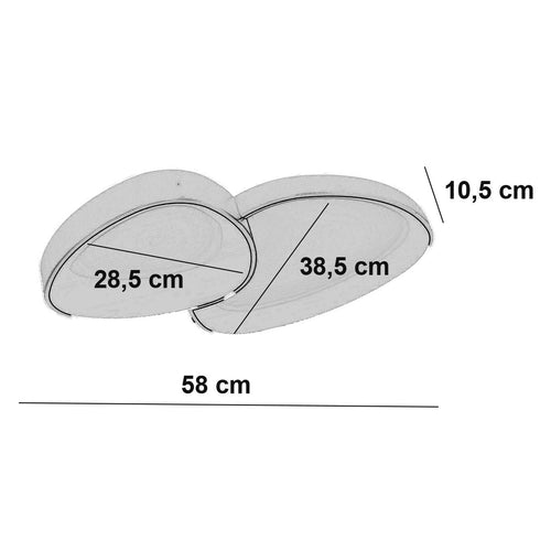 Freelight plafondlamp Organico - 2 lichts - 58  x 10.5   cm - wit