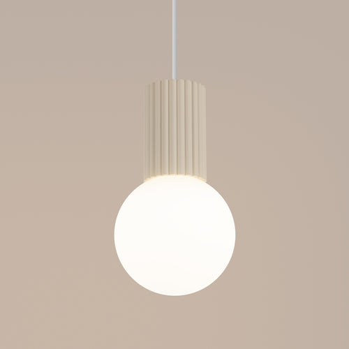 Sollux Lighting Hanglamp HALO 1 beige - 12x12x120cm