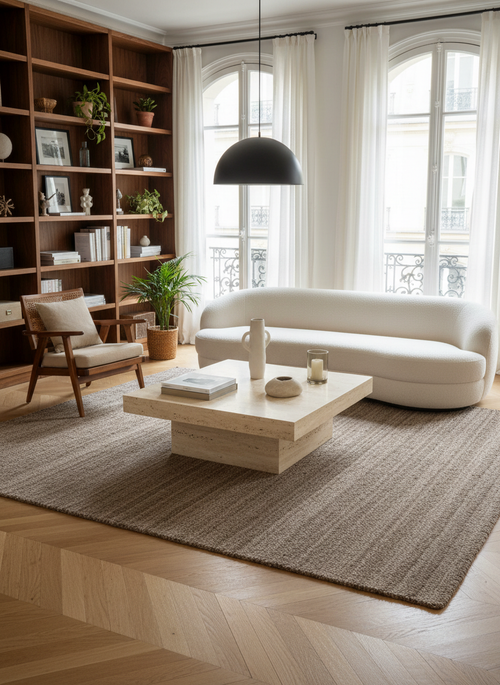 AFK Living vloerkleed Looma - natuurlijke stijl - kastanje - 200x290 cm