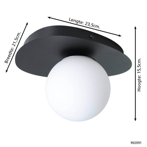 EGLO wandlamp Castrovido - badkamer - zwart