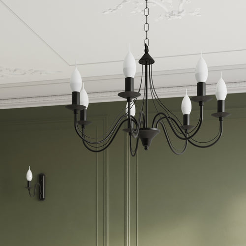 Sollux Lighting Kroonluchter MINERWA 7 zwart - 60x60x80cm