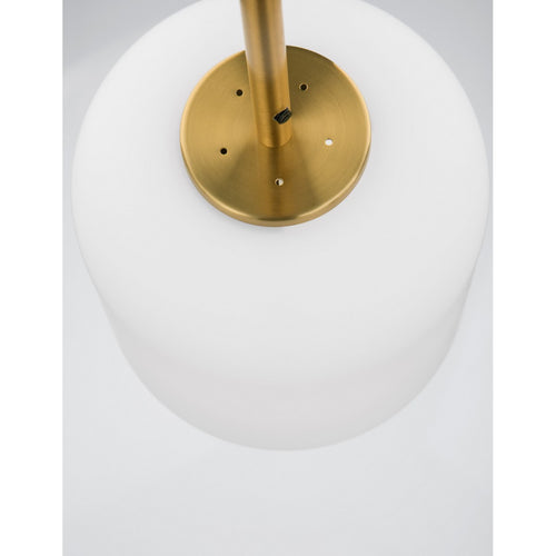 Merano Cornwall 16.5cm Globe Hanglamp Plafondlamp Opaal Glas Antiek Messing Metaal Zwart Stof Draad LED E14