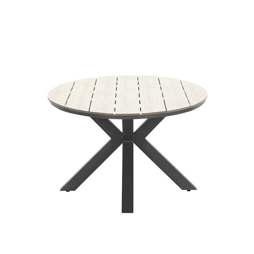Edison tafel - ovaal - 220x115 cm - carbon black -light teak Vironwood