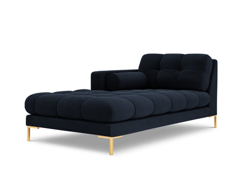 Cosmopolitan Design linker meridiaan Bali flueel, donkerblauw - 185x102x75cm