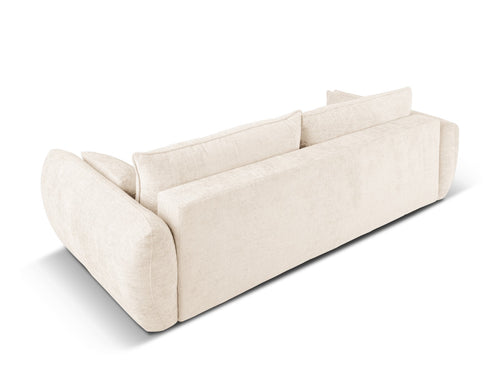 Cosmopolitan Design Slaapbank met opbergdoos Matera 3-zits, chenille, lichtbeige - 108x240x86cm