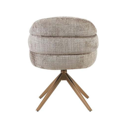 Starfurn Eetkamerstoel Bella - Taupe/Brons - Draaibaar - Set van 2