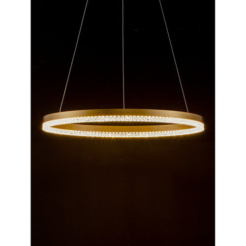 Nova Luce ADRIA Geïntegreerde LED-hanglamp in messing goud met Triac-technologie, dimbaar, 32W, 1920lm, 3000K