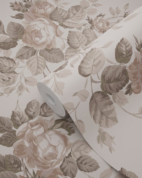 ESTAhome behang vintage bloemen oudroze - 50 x 900 cm - 139404