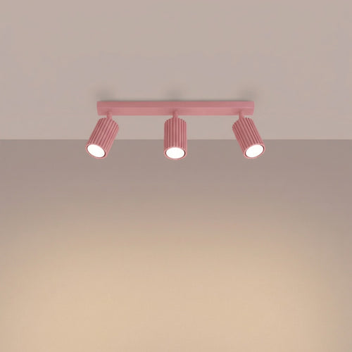 Sollux Lighting Plafondlamp KARBON 3L roze - 45x6,5x16,5cm