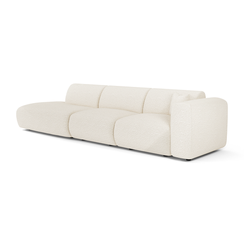 Sia Home - Rechte bank MYRA - Bouclette stof - Crème - 310cm
