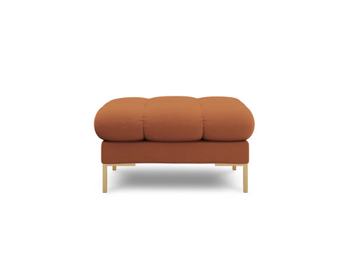 Cosmopolitan Design Poef Bali structurele stof, baksteen - 60x60x41cm