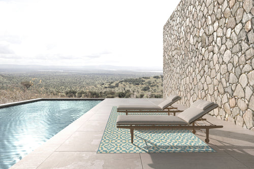 AFK Living vloerkleed Azulejos - voor binnen en buiten - blauw - 200 x 290 cm - vtwonen shop