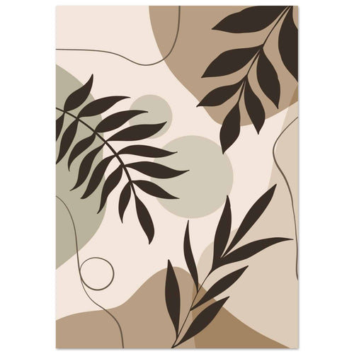 Artfulprints  Boho – Shaped leaves   poster A4 21x29.7 cm - vtwonen shop