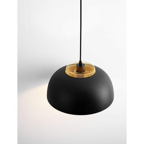 Nova Luce SQUBE Dome hanglamp voor plafond, zandkleurig zwart, goudkleurig, E27 fitting, 1x12W