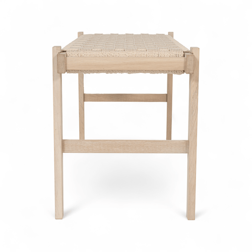 Furnhouse bankje Nobel - Witte olie - Papiergaren - 38x110x47