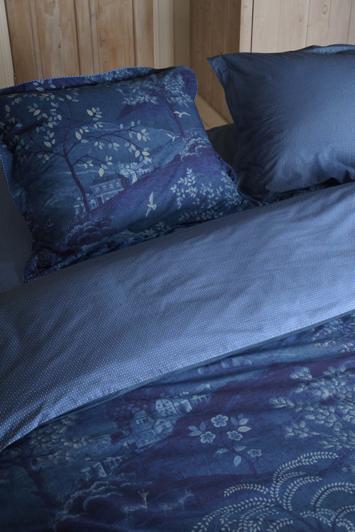 Pip Studio Dekbedovertrek Sundara Wood - 140 x 200/220 cm - Donkerblauw
