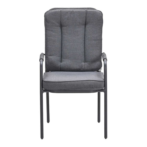 Venice dining fauteuil - carbon black - rope dark grey - mystic grey - vtwonen shop
