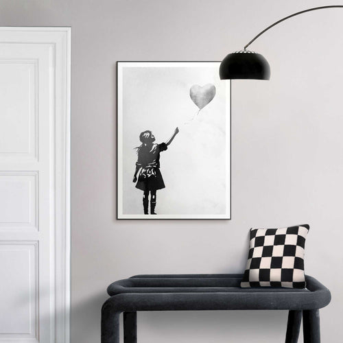 Reinders Balloon Girl schilderij -  zwart - hobbyruimte - 70x50cm
