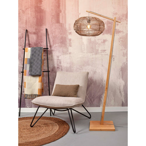 GOOD&MOJO vloerlamp Madeira - bruin - Ø48cm - vtwonen shop