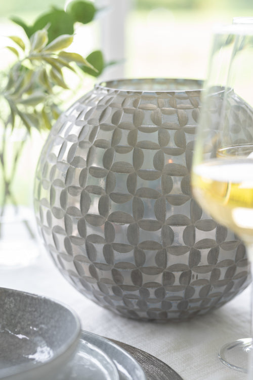 J-Line kaarshouder Alara - glas - grijs - large - vtwonen shop