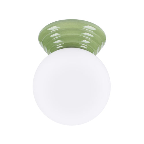 Sollux Lighting Plafondlamp ZORI groen IP44 - 12x16x12cm