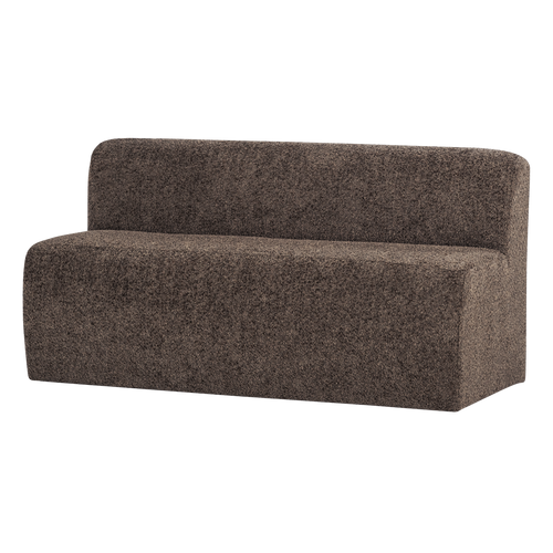 WOOOD eetbank 164 cm rugleuning Mojo Base - Wollig - Bruin - 83x164x76