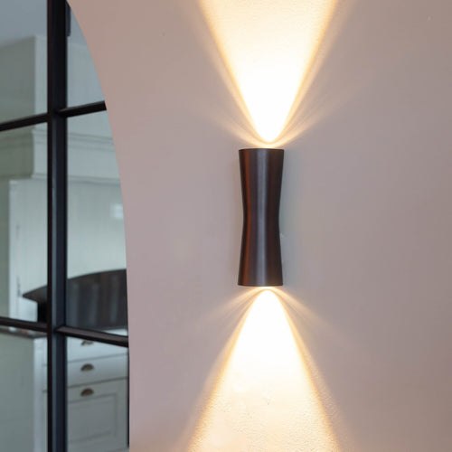 Atmooz wandlamp Thiery - geborsteld brons - 7 x 5 x H 20 cm - geïntegreerde led