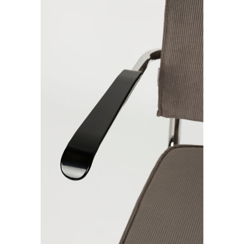 Zuiver Ridge Rib Eetkamerstoelen armleuning Grijs - Set van 2 - vtwonen shop