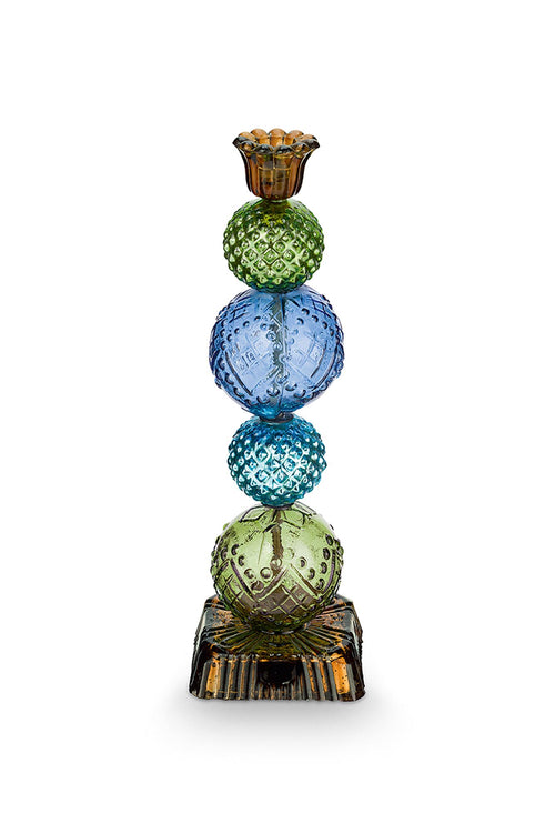 Pip Studio - Love Birds Blue Green - Glazen Kandelaar Bead - 30cm