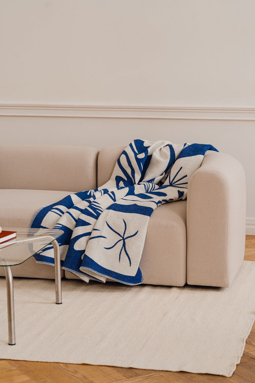 noo.ma LINO Katoenen deken - Blueberry Pie - vtwonen shop