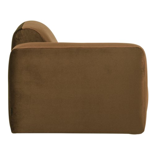 WOOOD 1-zits bank arm links Mojo Base - Velvet - Honinggeel - 74x105x97