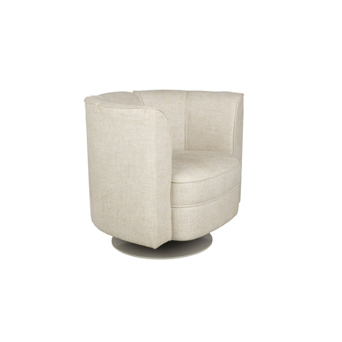 Dutchbone Flower Fauteuil/ Draaistoel Beige